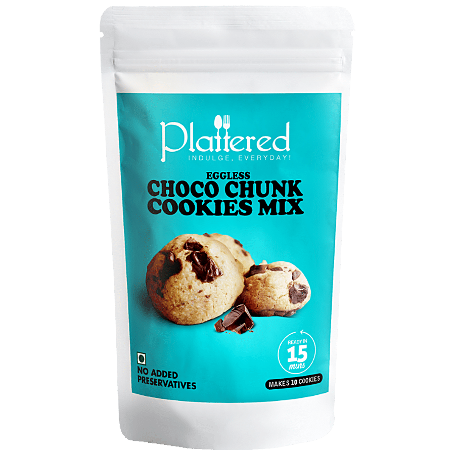 PLATTERED Choco Chunk Cookies Mix - Eggless