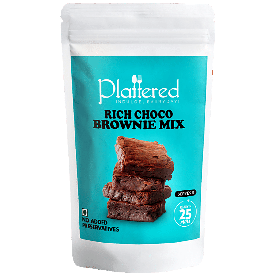 PLATTERED Rich Choco Brownie Mix - Zero Refined Flour