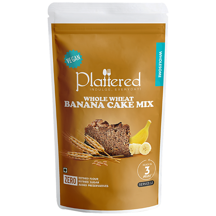 PLATTERED Whole Wheat Banana Cake Mix - Eggless