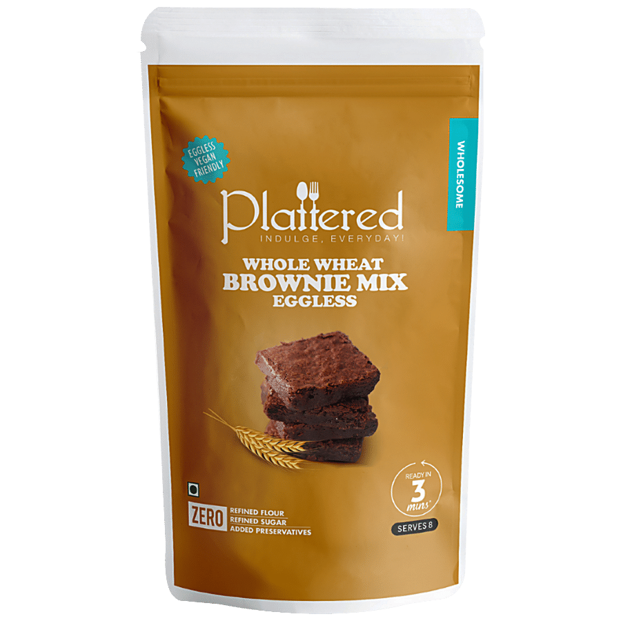 PLATTERED Whole Wheat Brownie Mix - Eggless