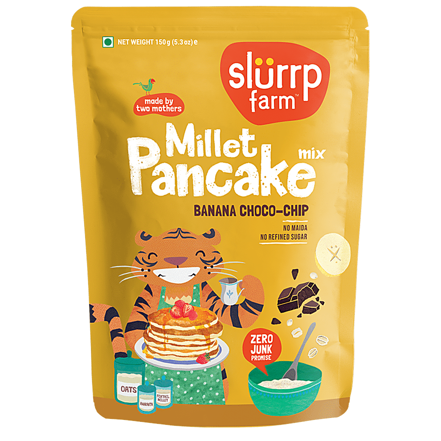 Slurrp Farm Banana Chocochip Pancake Mix - No Maida