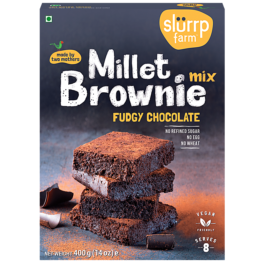 Slurrp Farm Multi Grain Fudgy Chocolate Brownie Mix - Wheat & Maida Free