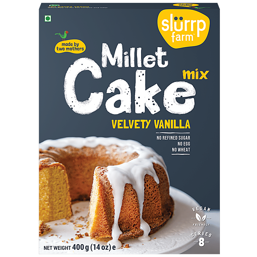 Slurrp Farm Multi Grain Vanilla Cake Mix - Wheat & Maida Free