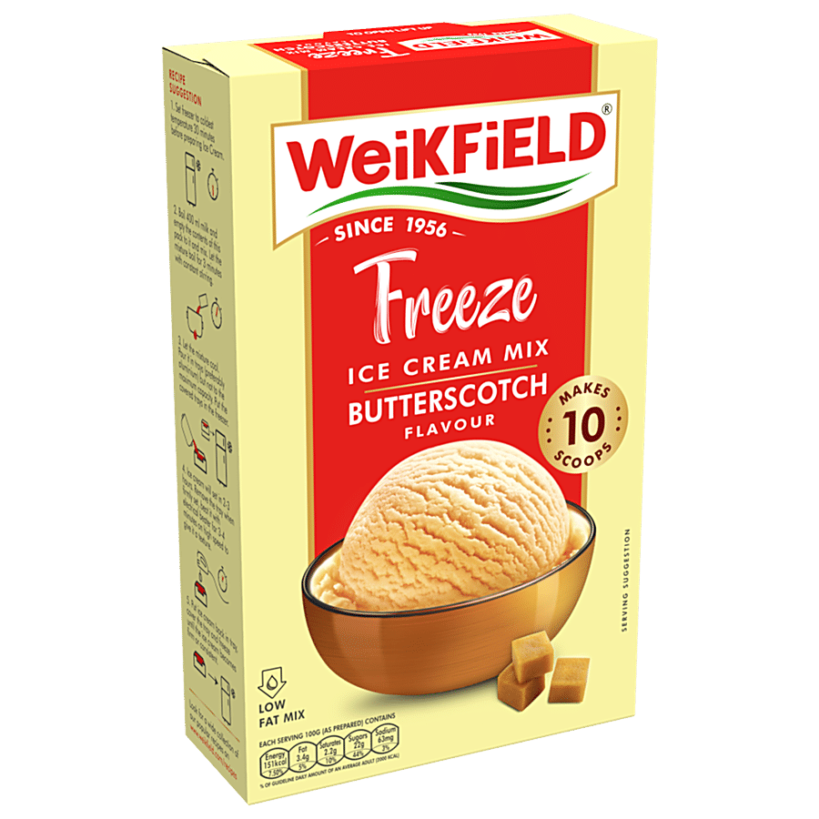 Weikfield Freeze Ice Cream Mix Powder - Butterscotch Flavour