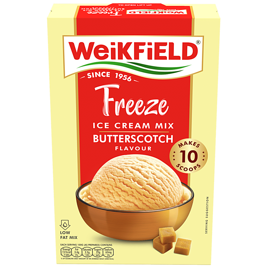 Weikfield Freeze Ice Cream Mix Powder - Butterscotch Flavour