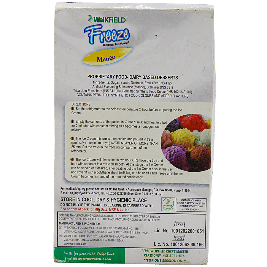 Weikfield Freeze Icecream Mix Powder - Mango