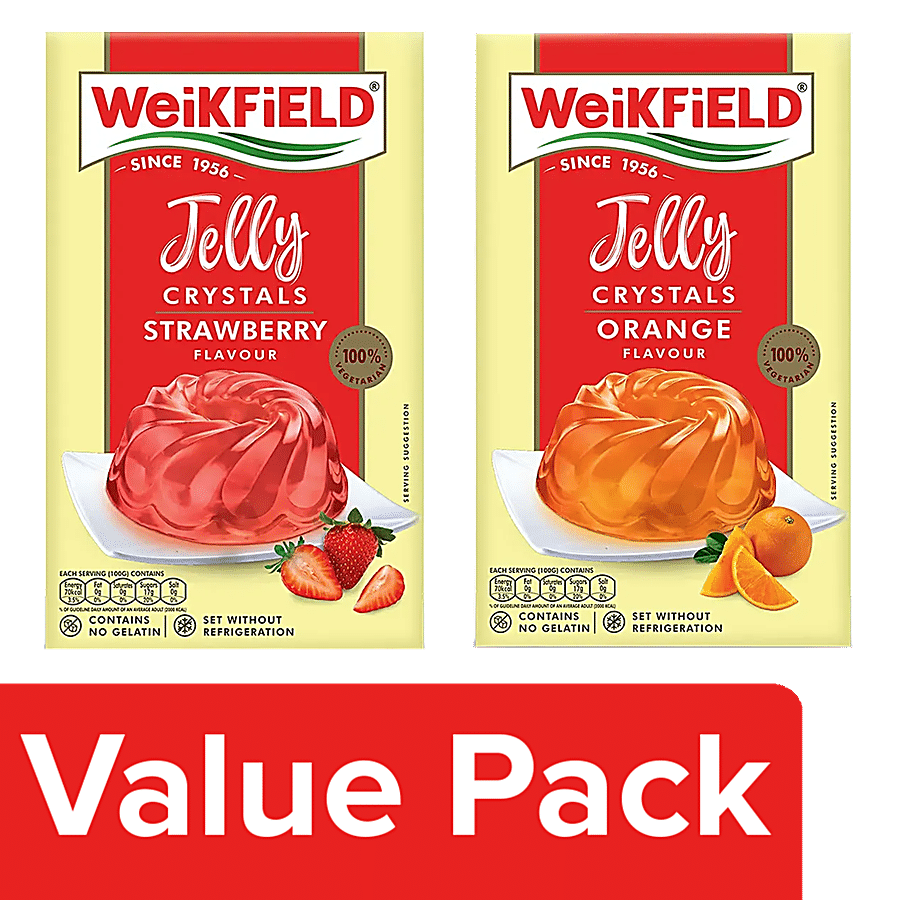 Weikfield Jelly Strawberry + Jelly Orange