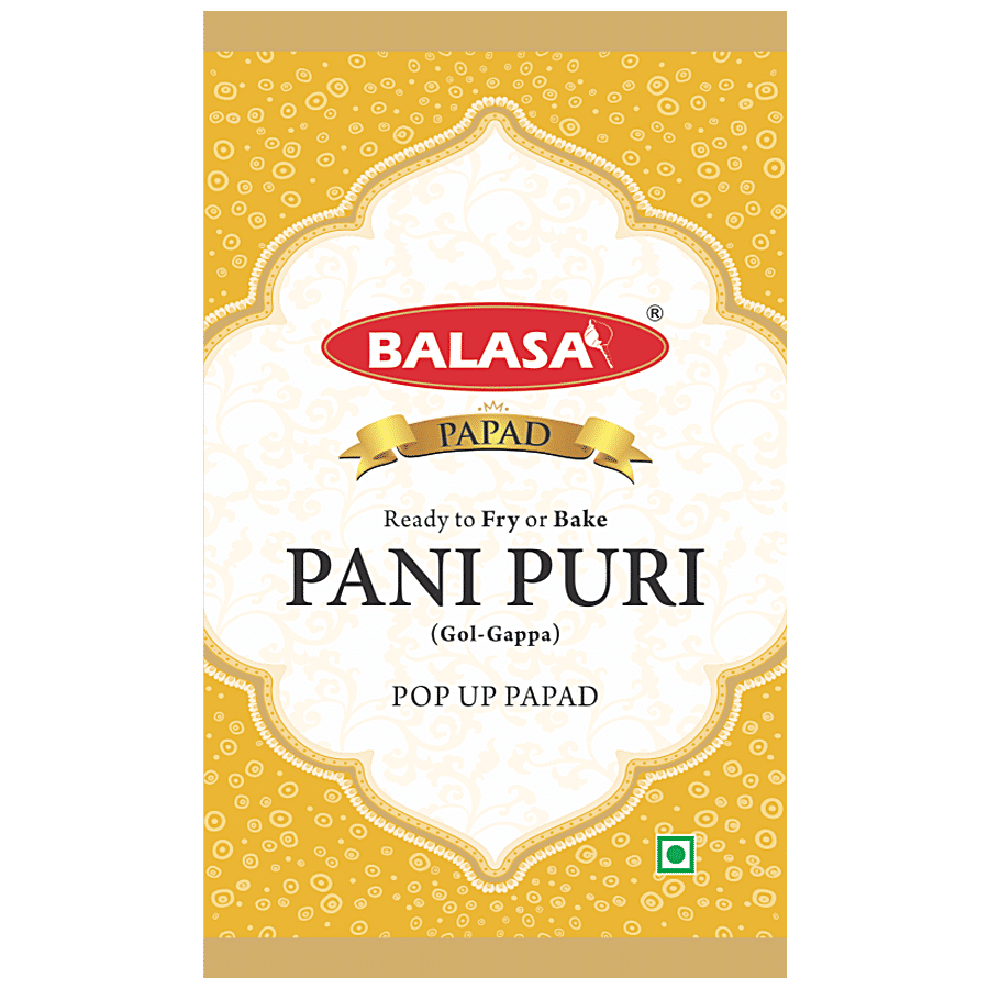 BALASA Pani Puri Papad - Ready To Fry Or Bake