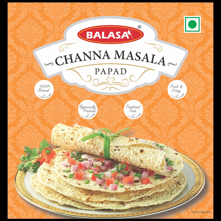 Balasa Papad - Channa Masala