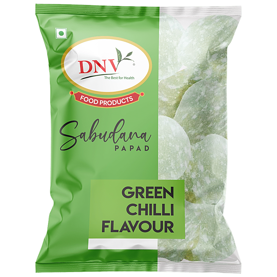 Dnv Green Chilli Flavour Sabudana Papad