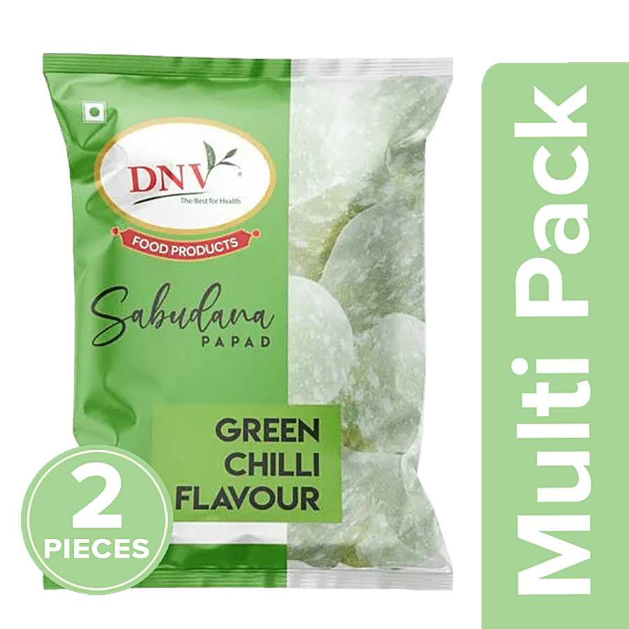 Dnv Green Chilli Flavour Sabudana Papad