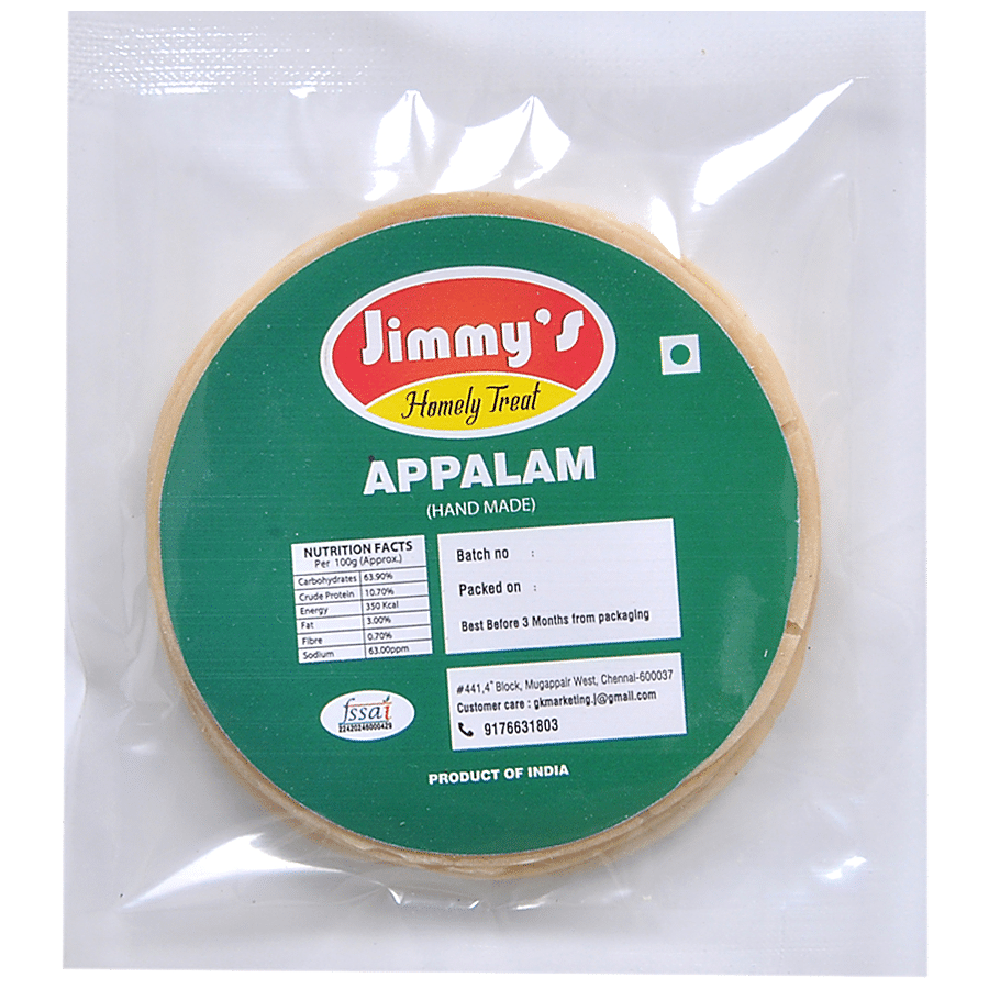 Jimmy's Appalam - Handmade