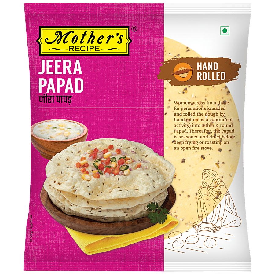 Mother's Recipe Jeera Papad - Hand-Rolled