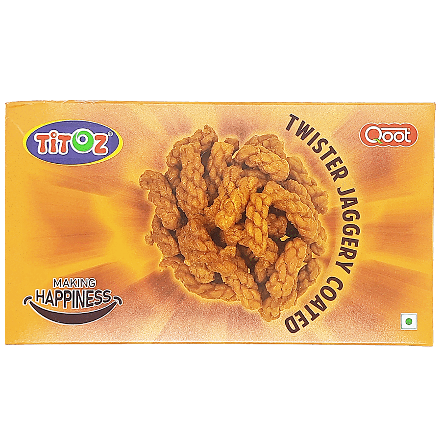 Qoot Healthy Twister Jaggery Coated -  Healthy