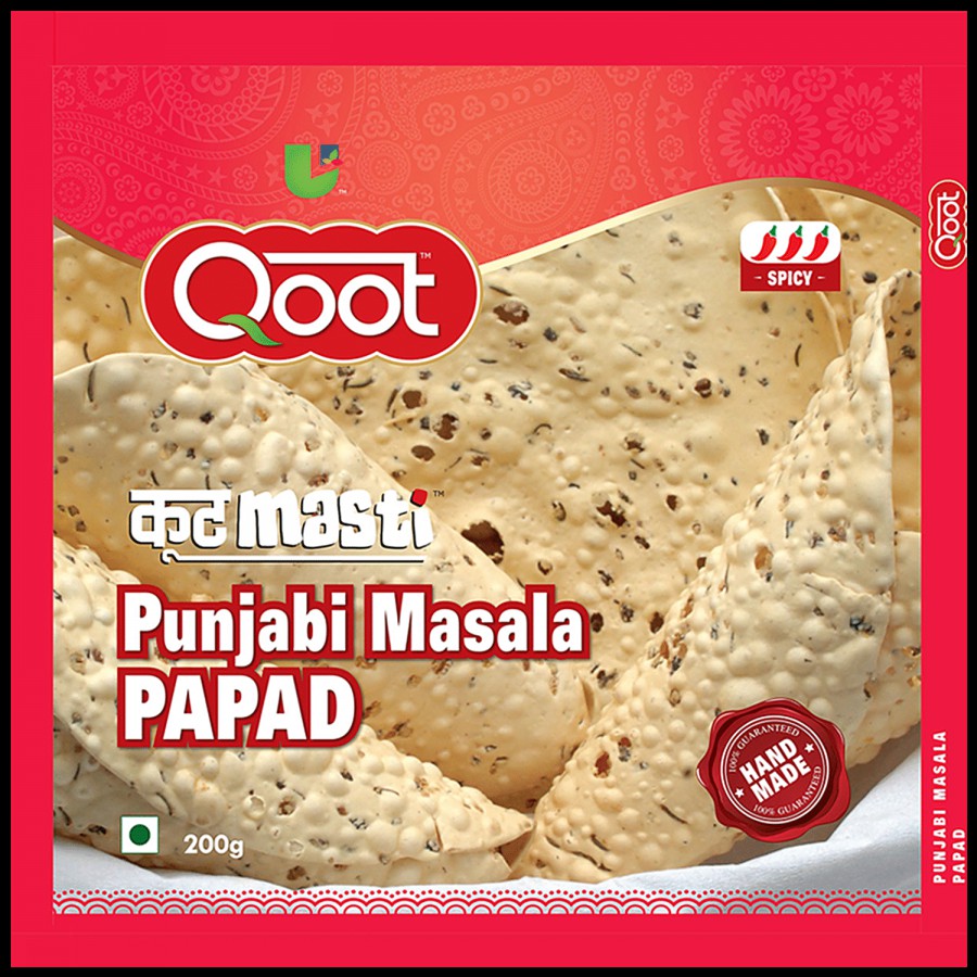 Qoot Healthy Punjabi Masala Papad -  Handmade