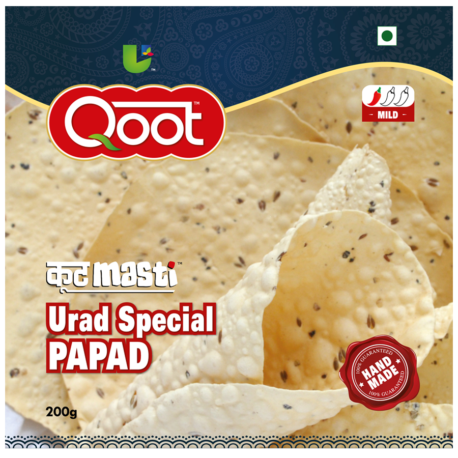 Qoot Healthy Urad Special Papad - Handmade