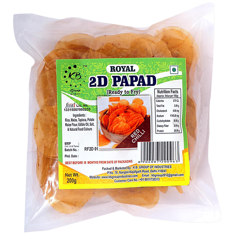 Royal 2D Papad - Red Chilli