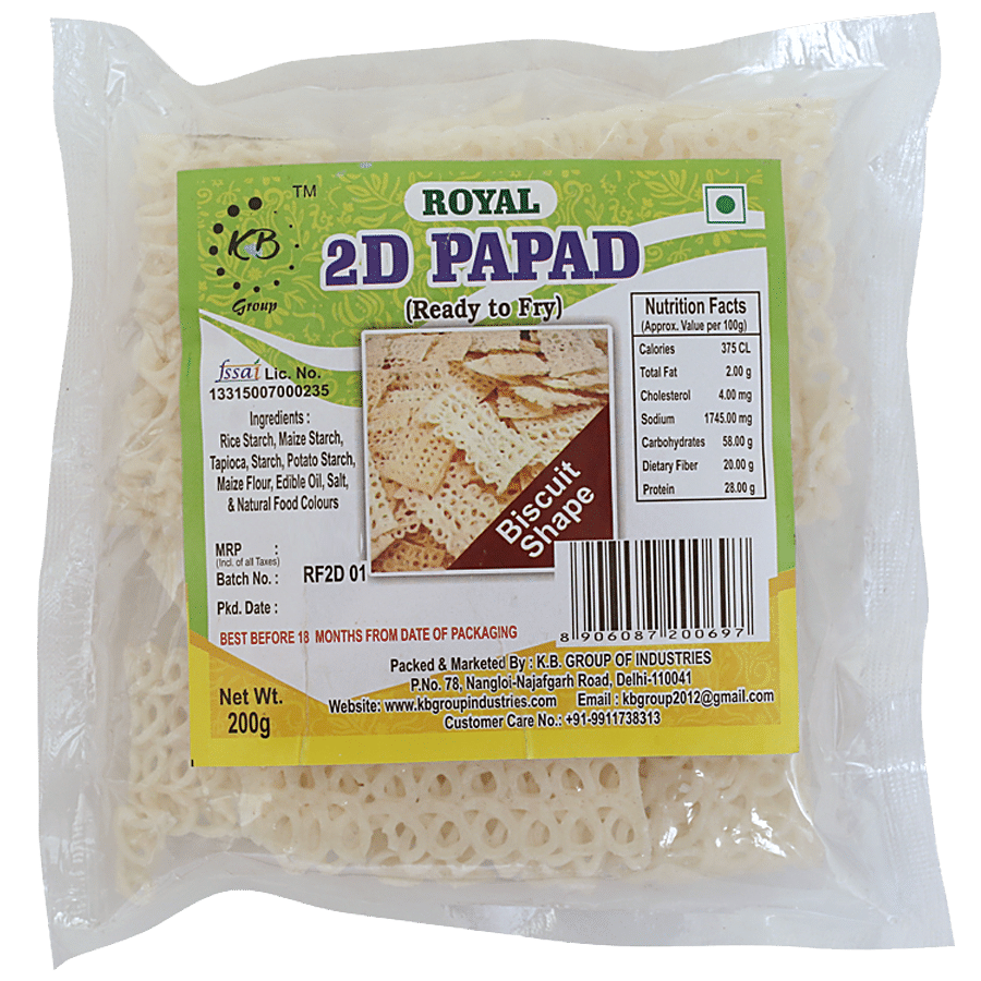 Royal 2d Papad - Biscuit Shape