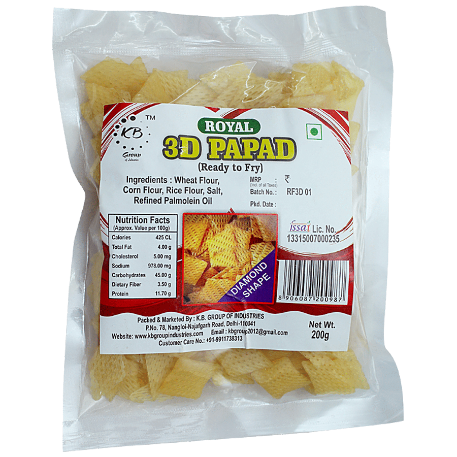 Royal 3D Papad - Dimond Shape