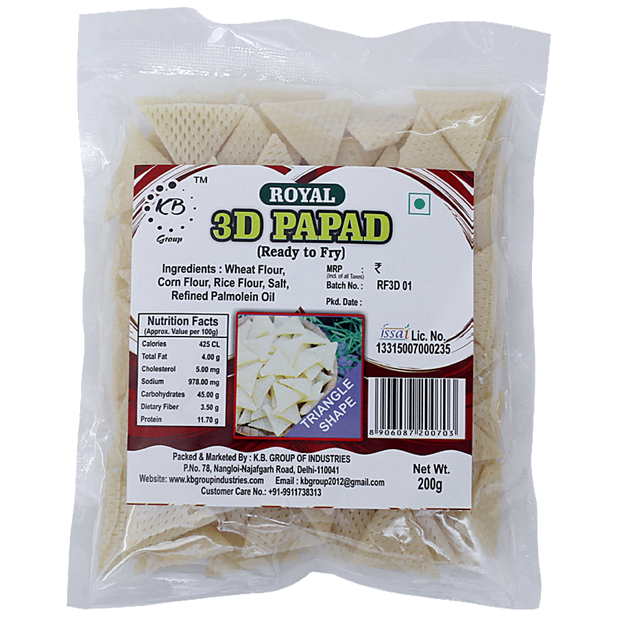 Royal 3d Papad - Triangle Shape