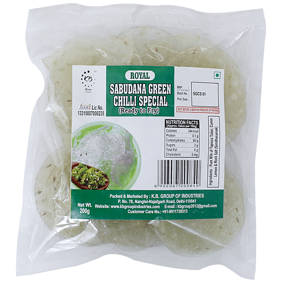 Royal Sabudana - Green Chilli Special