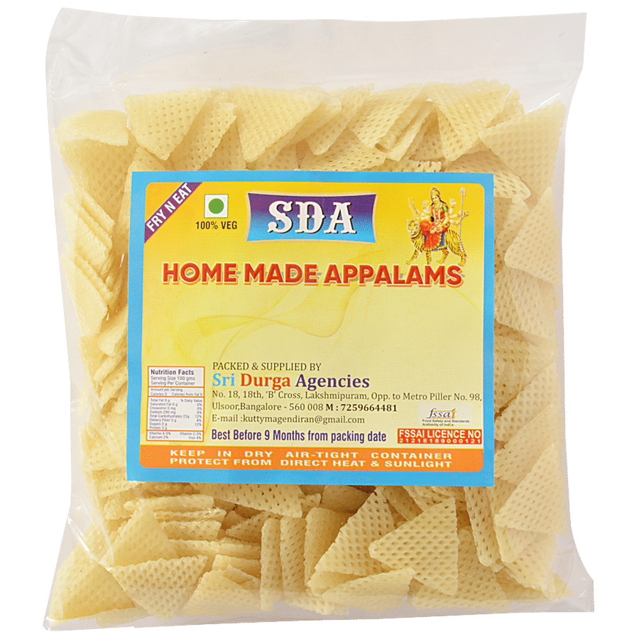 SDA PAPPADS Pillow Papad - Triangle