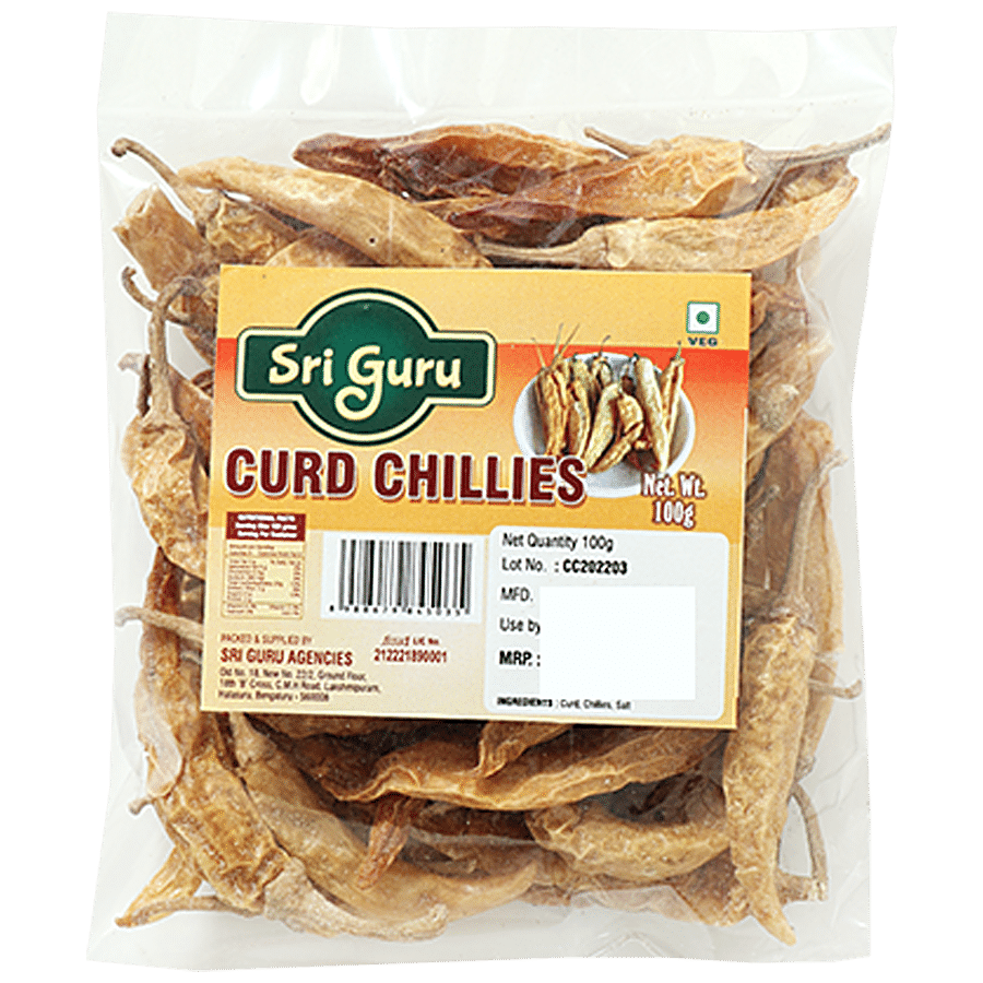 SRI GURU Curd Chillies - Flavourful & Spicy