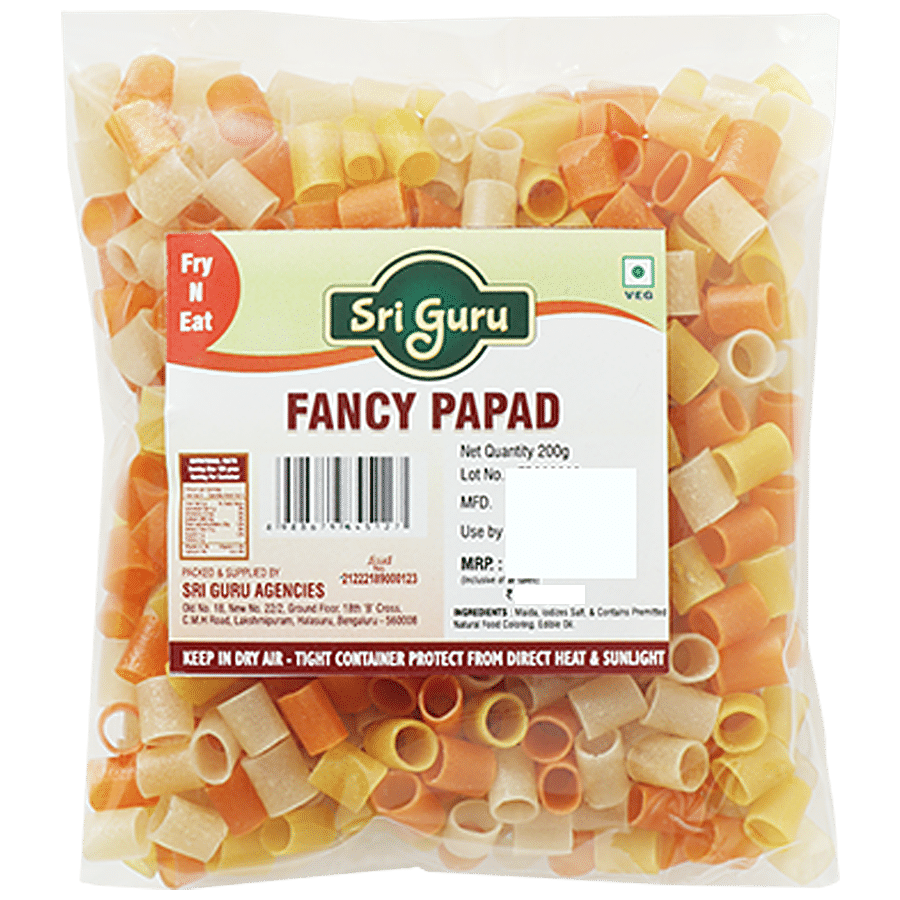 SRI GURU Fancy Papad - Fry & Eat