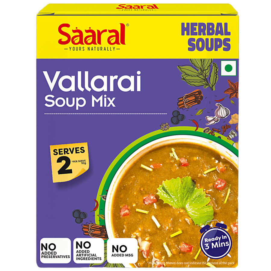 SAARAL Vallarai Soup Mix - Made With 100% Real Herbs