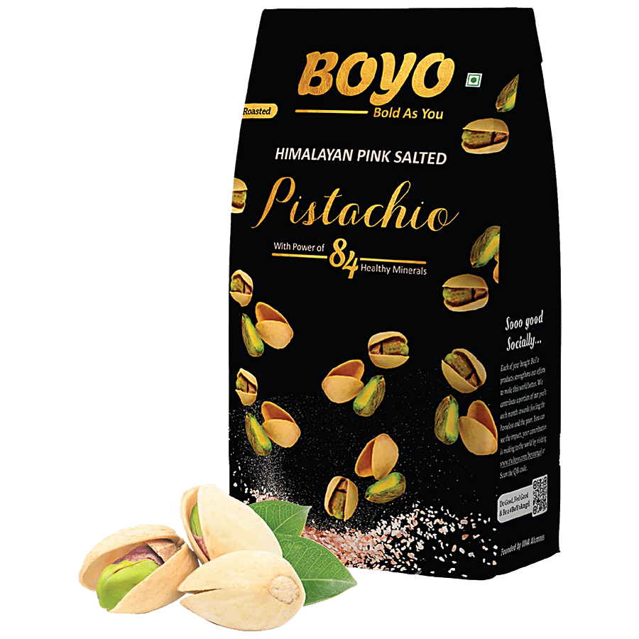 BOYO Himalayan Pink Salted Pistachios - Roasted