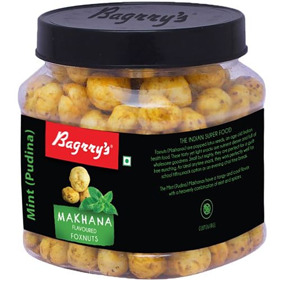 Bagrrys Bagrry`S Mint Pudina Makhana/Foxnuts - Gluten Free  Healthy Sup 100 g