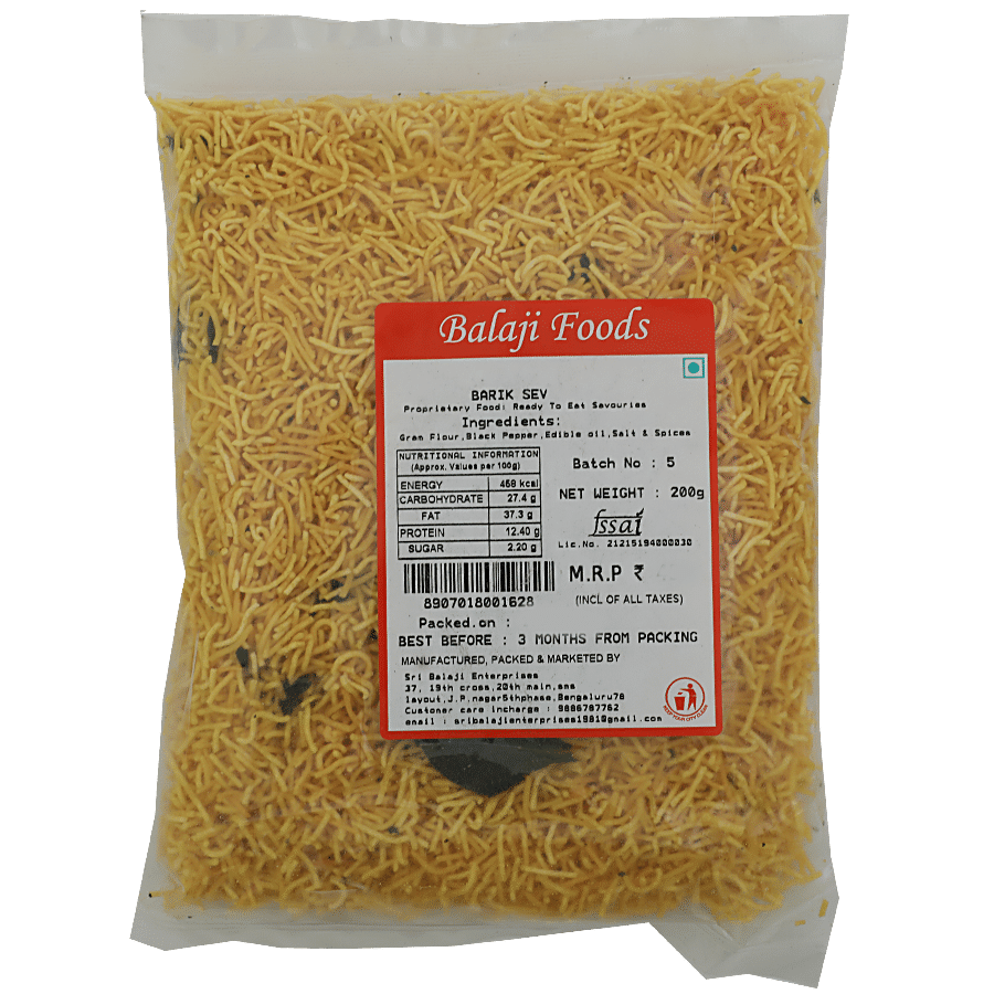 Balaji foods Barik Sev - Salt & Spices