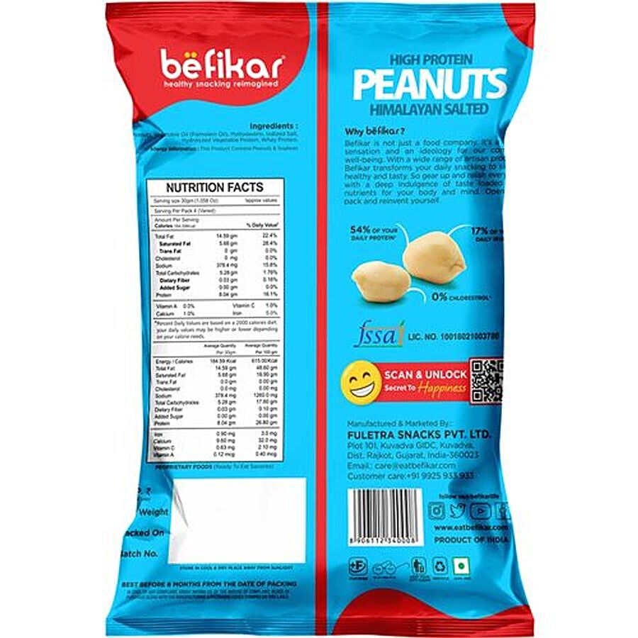 Befikar High Protein Peanuts - Himalayan Salted