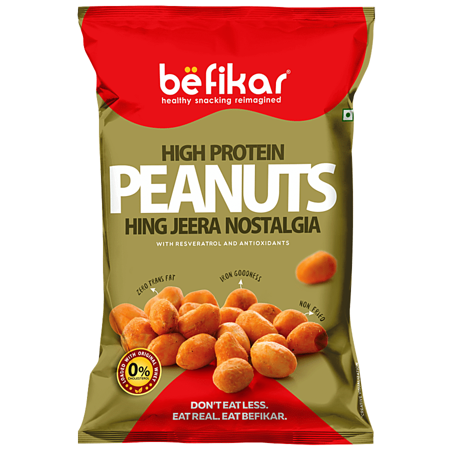 Befikar High Protein Peanuts - Hing Jeera Nostalgia