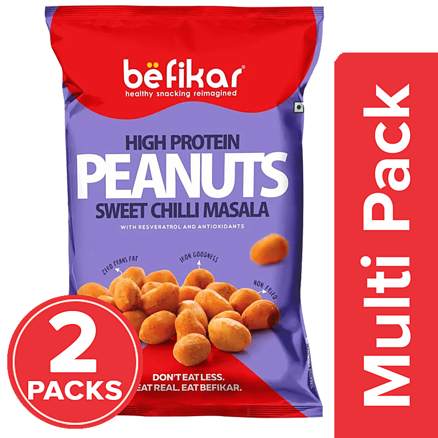 Befikar High Protein Peanuts - Sweet Chilli Masala