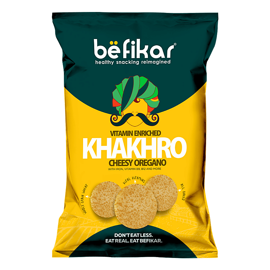 Befikar Vitamin Enriched Khakhro - Cheesy Oregano