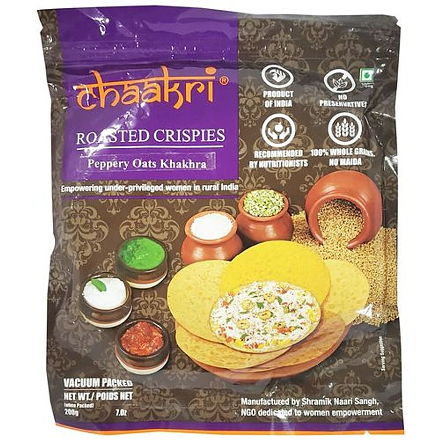 Chaakri Peppery Oats Khakhra - Roasted Crispies