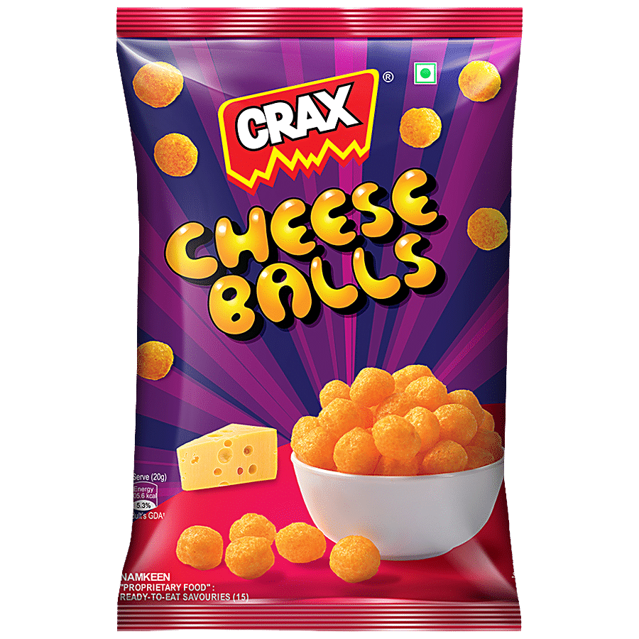 Crax Cheese Balls Namkeen - Ready To Eat Savouries