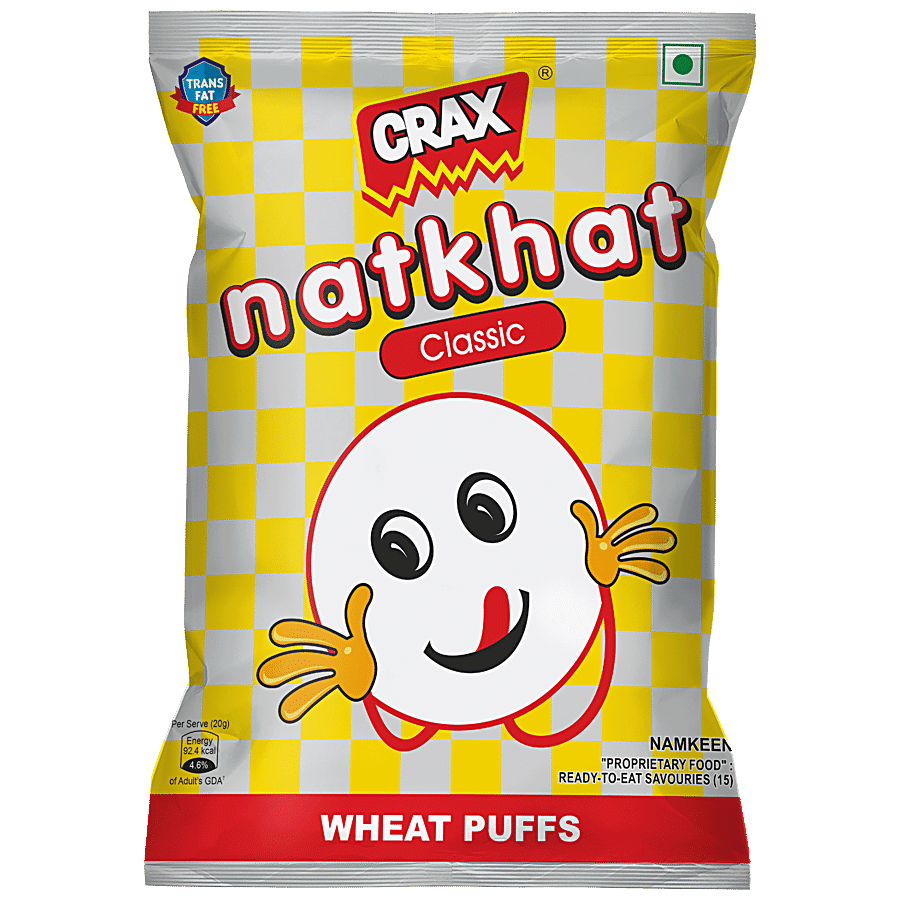 Crax Natkhat Classic Wheat Puffs Namkeen - Ready To Eat Savouries