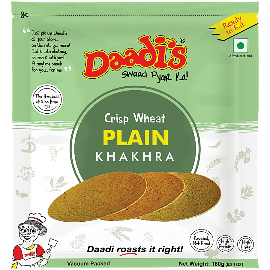 Daadi's Golden Wheat Crisps - Plain Khakhra