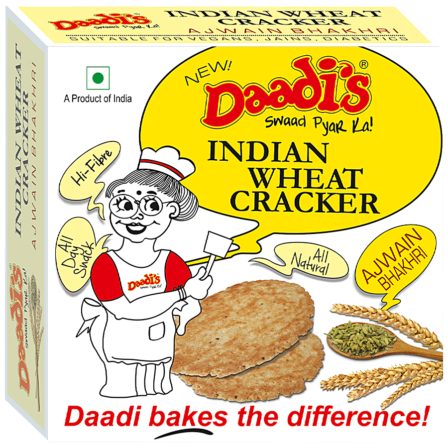 Daadi's Indian Wheat Cracker - Ajwain Bhakhri