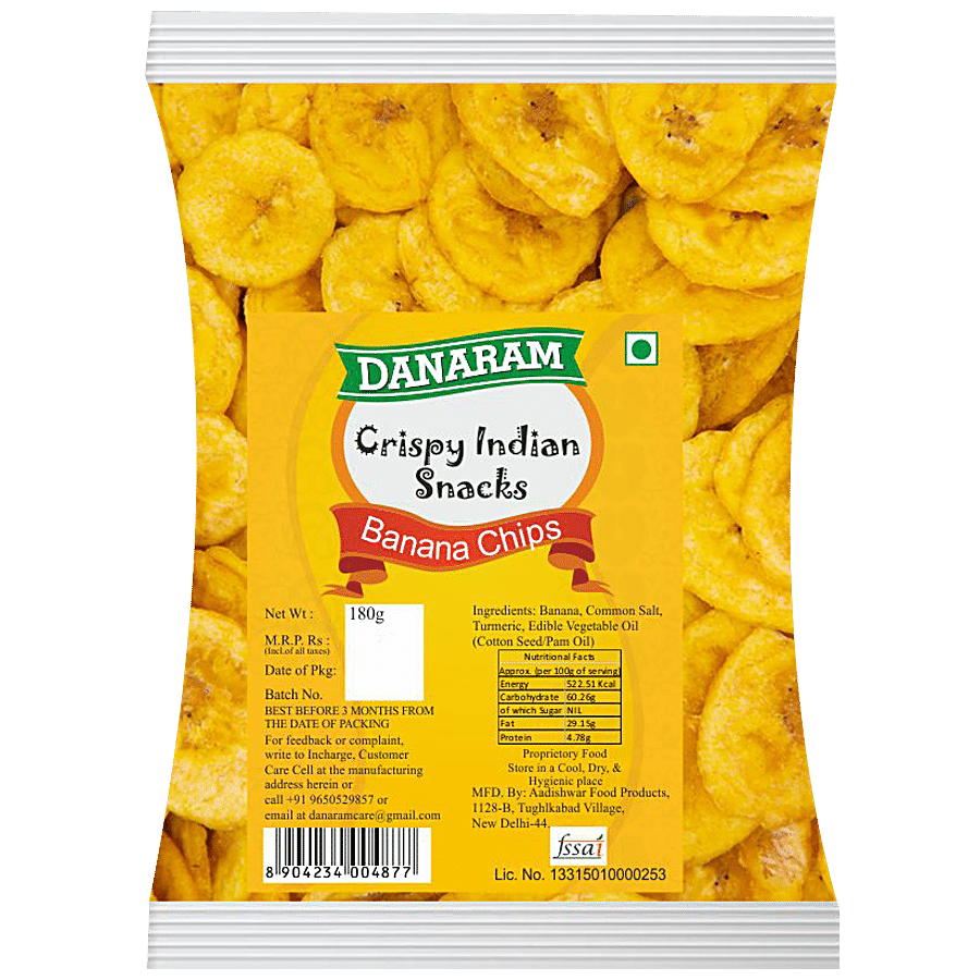 Danaram Crispy Indian Snacks - Banana Chips