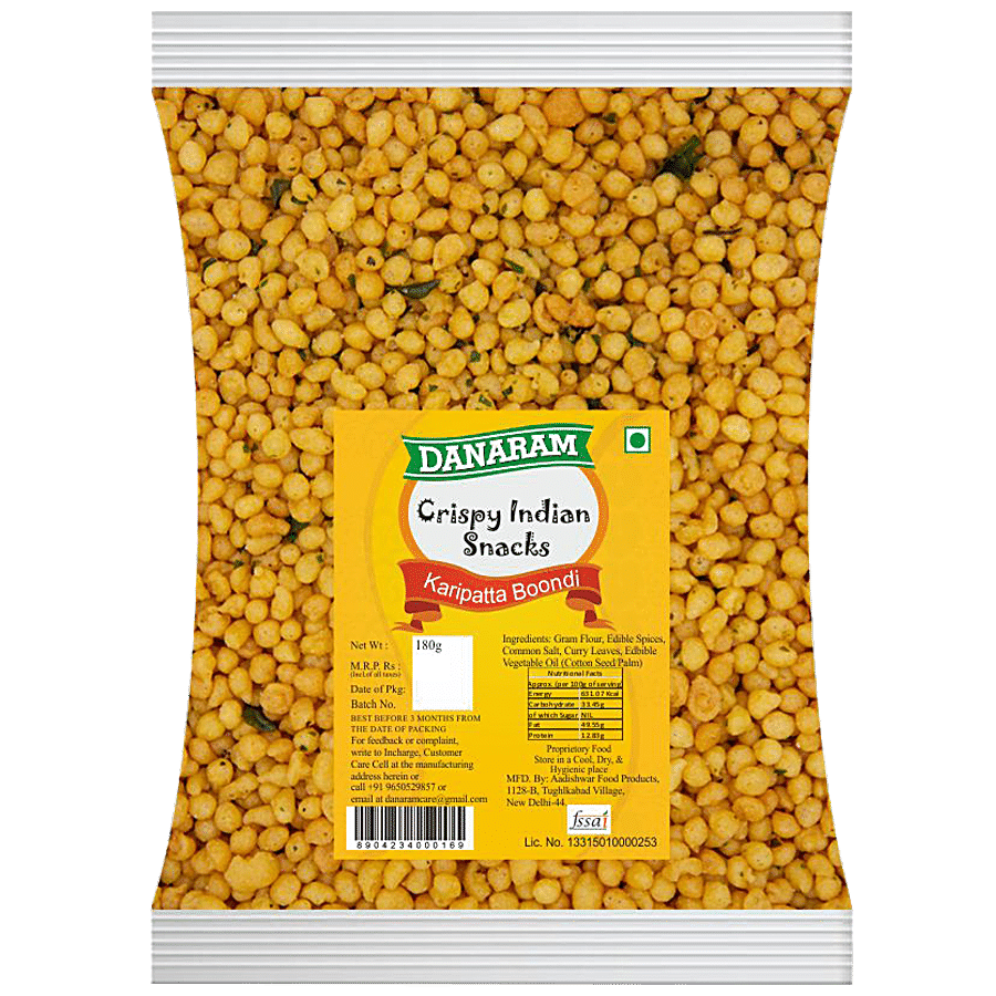 Danaram Crispy Indian Snacks - Karipatta Boondi