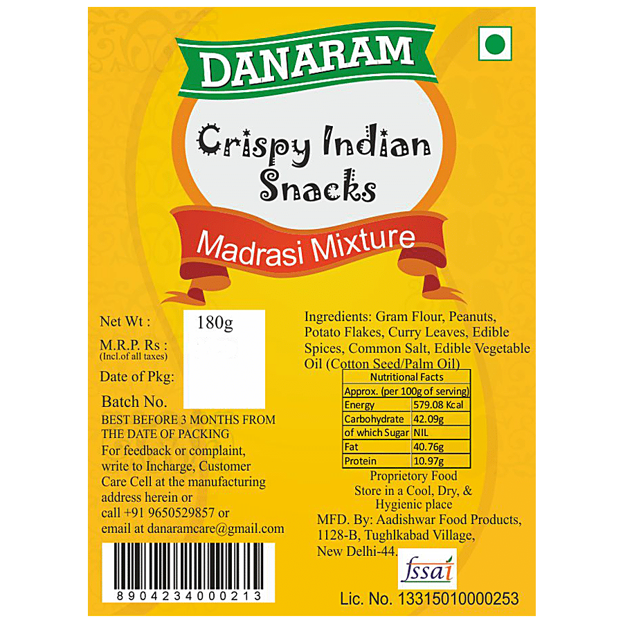 Danaram Crispy Indian Snacks - Madrasi Mixture