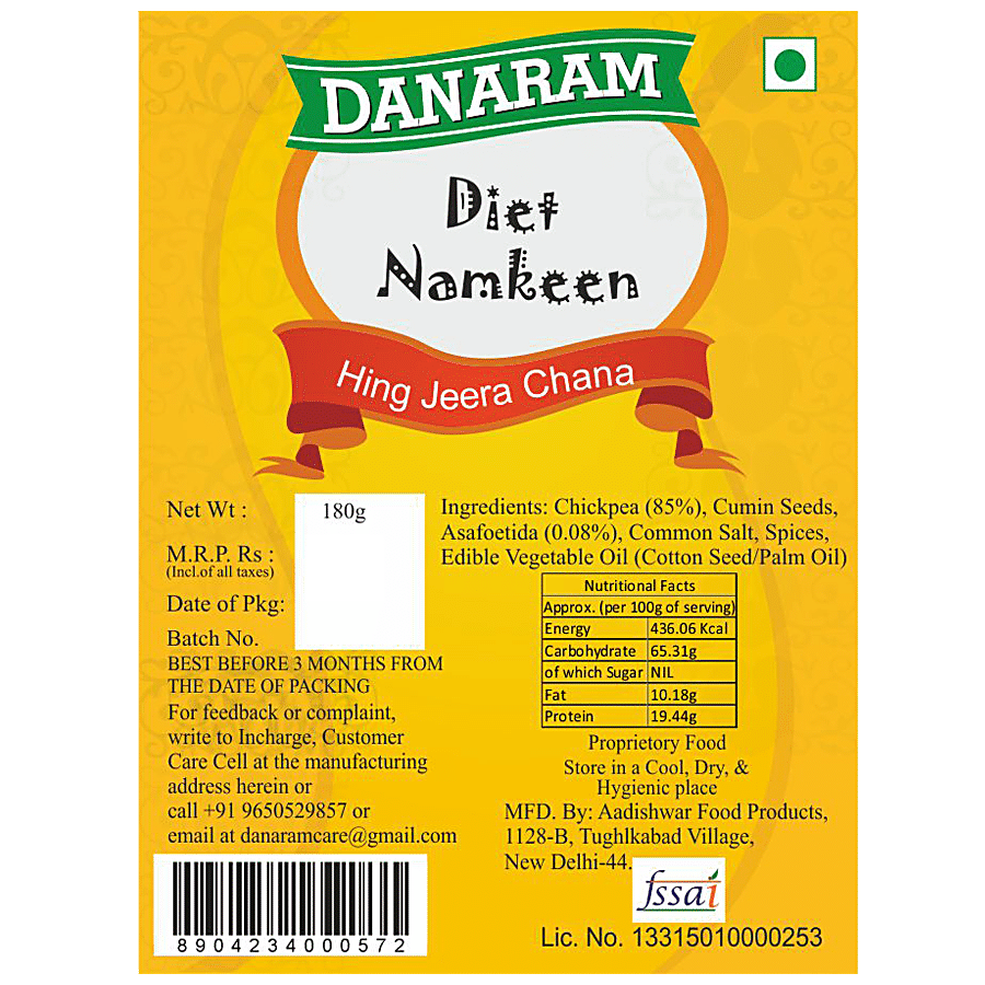 Danaram Diet Namkeen - Hing Jeera Chana