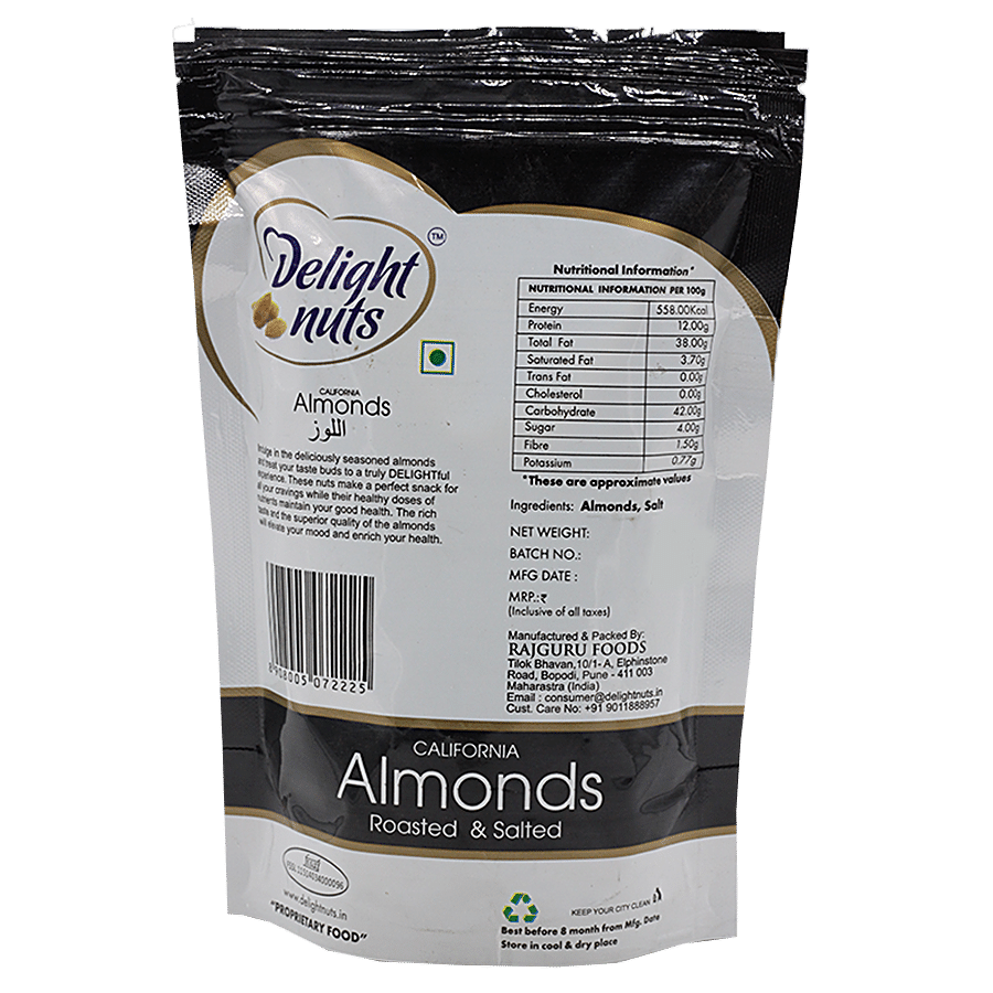 Delight Nuts Roasted & Salted - California Almonds