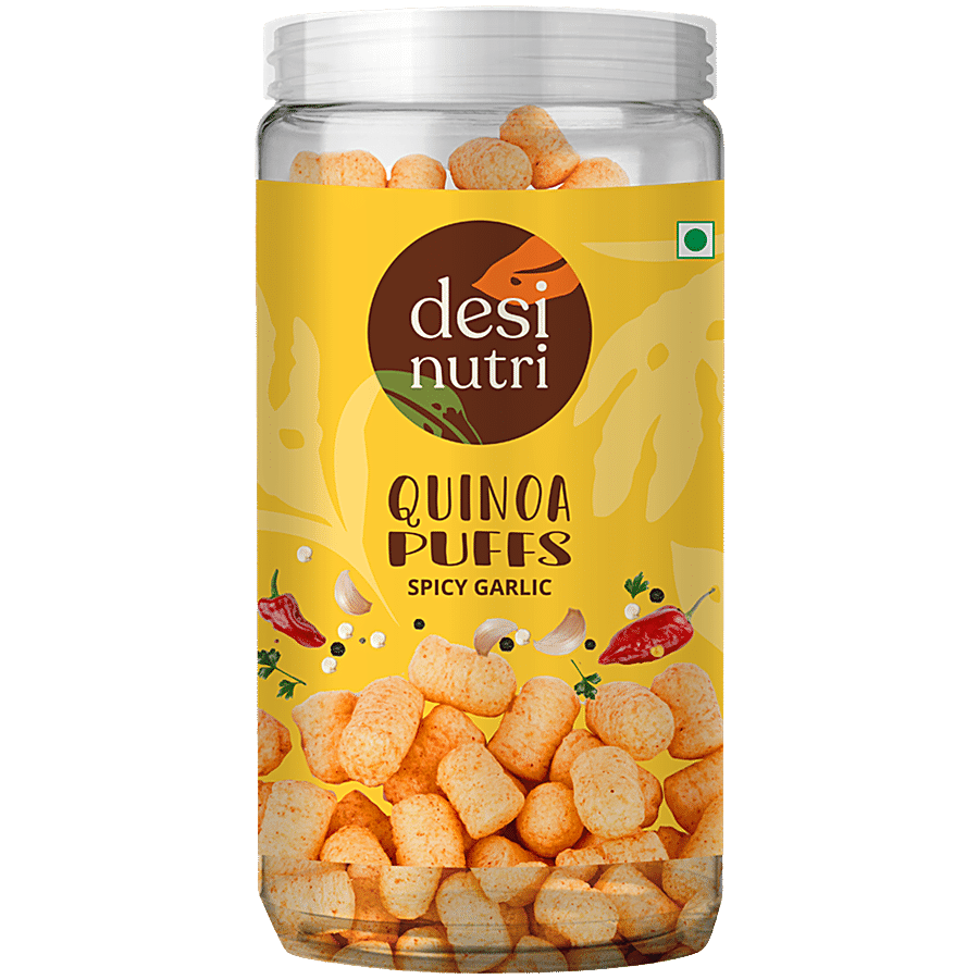 Desi Nutri Quinoa Puffs - Spicy Garlic