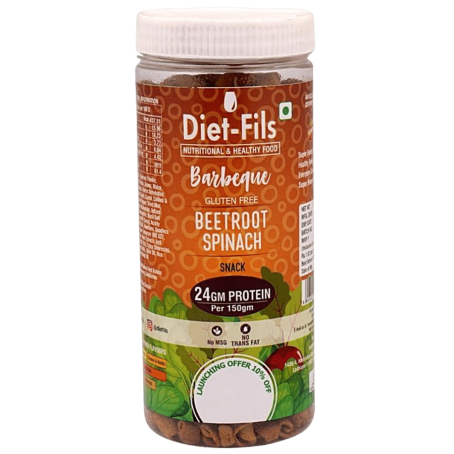 Diet-Fils Beetroot Spinach Snack - Barbeque