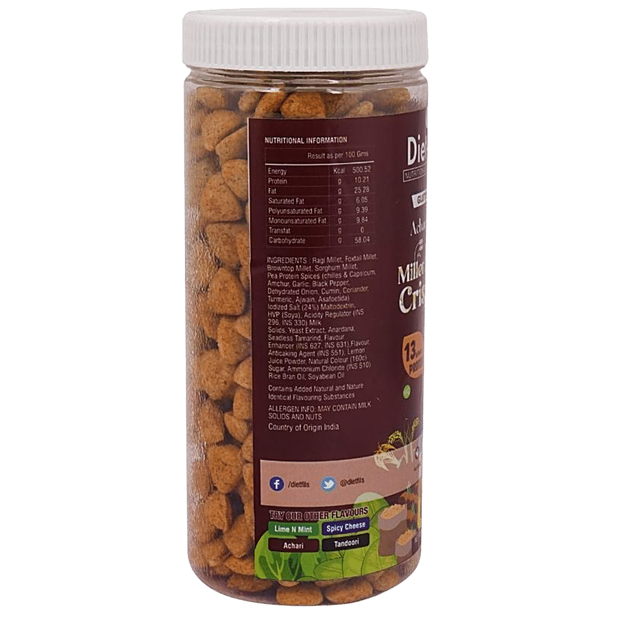 Diet-Fils Millet Protein Crispers - Achari Masti