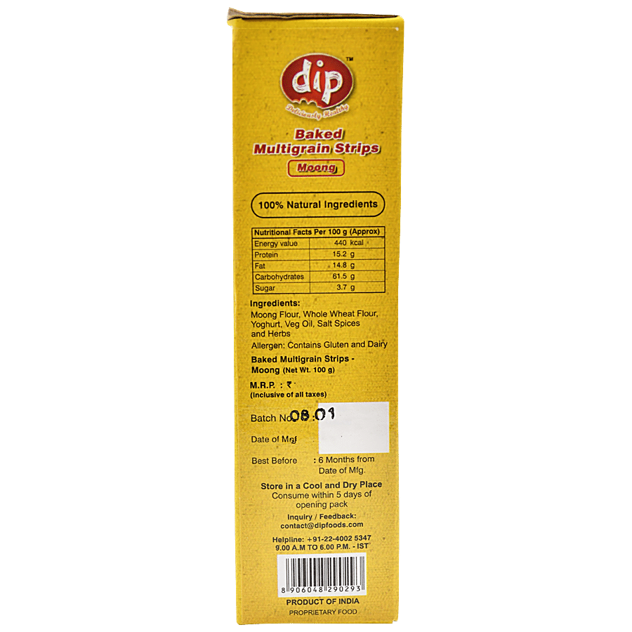 Dip Baked Multi Grain Strips - Moong